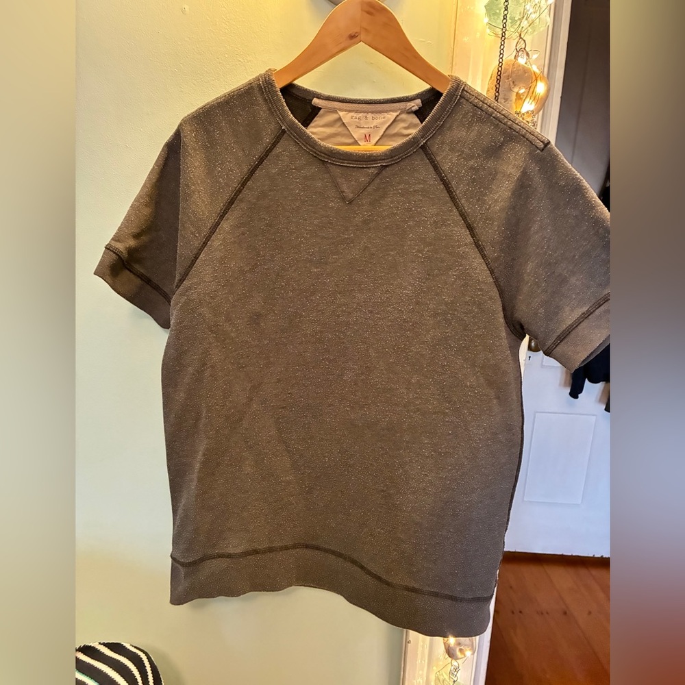 Rag & Bone Heather Gray Short Sleeve Top